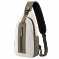 Bolso Bandolera Casual Unisex Verde y Beige