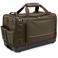 Bolsa de herramientas portátil verde/marrón con base rígida