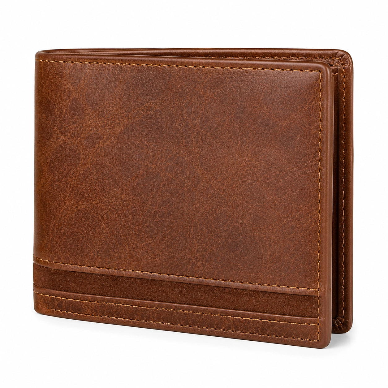 Billetera Bi-fold para Hombre Marrón Clásica