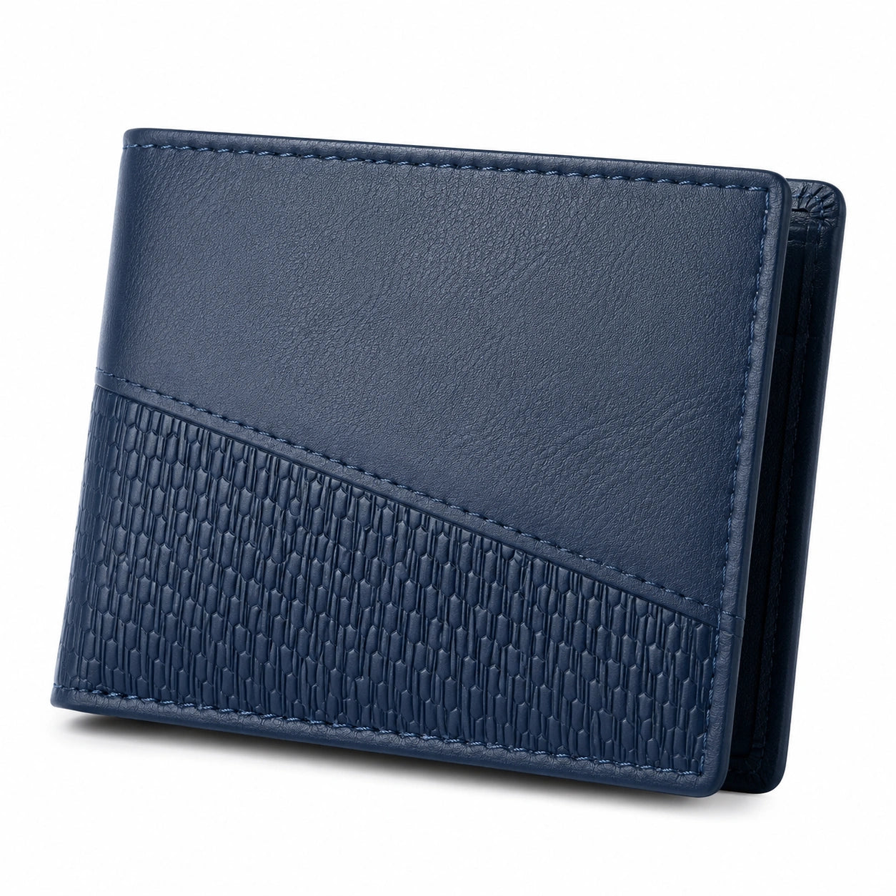 Billetera Plegable para Hombre Azul con Diseño Moderno