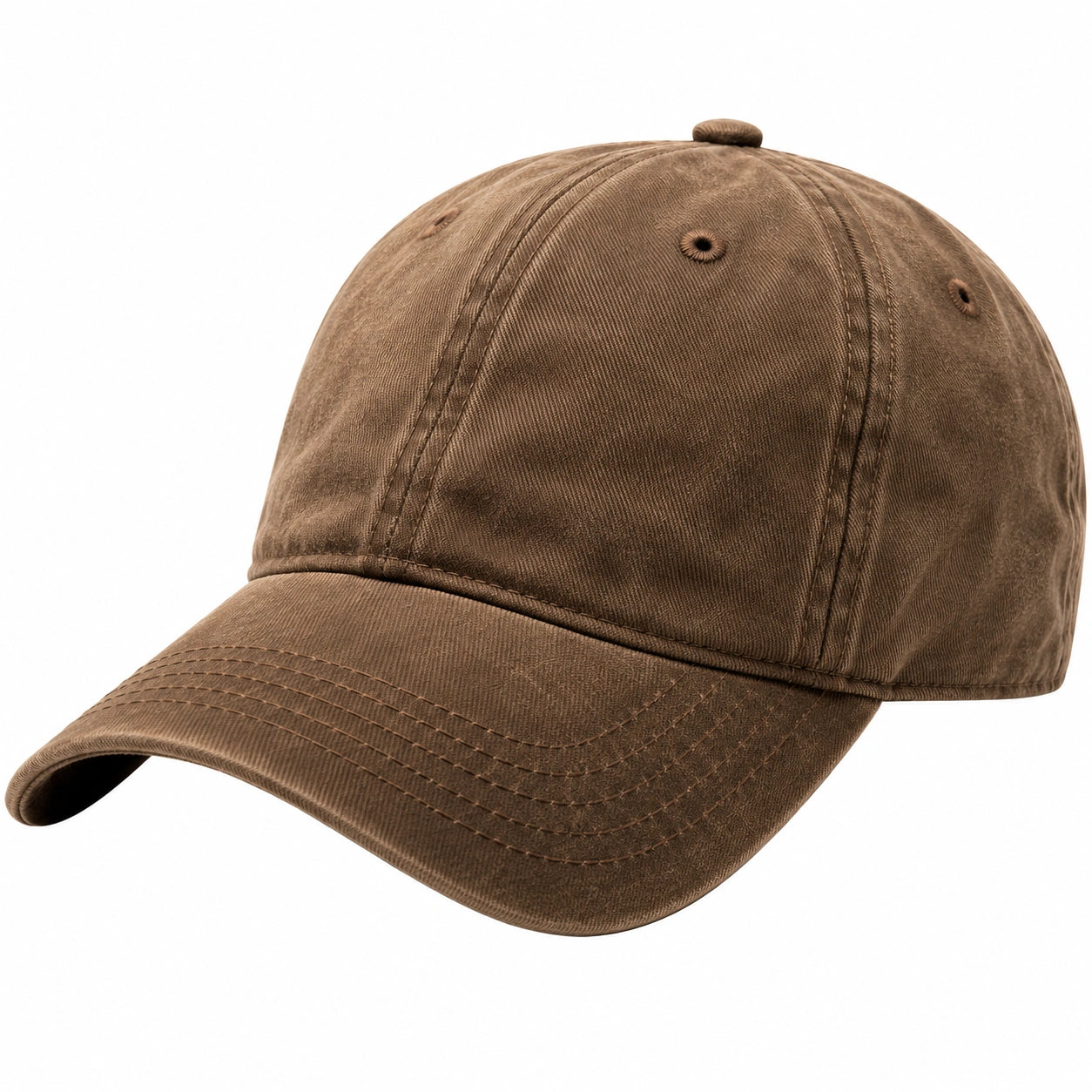 Gorra de béisbol ajustable marrón para adultos
