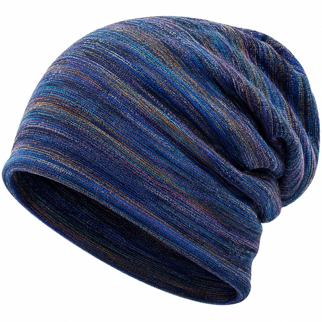 Gorro holgado de rayas multicolores