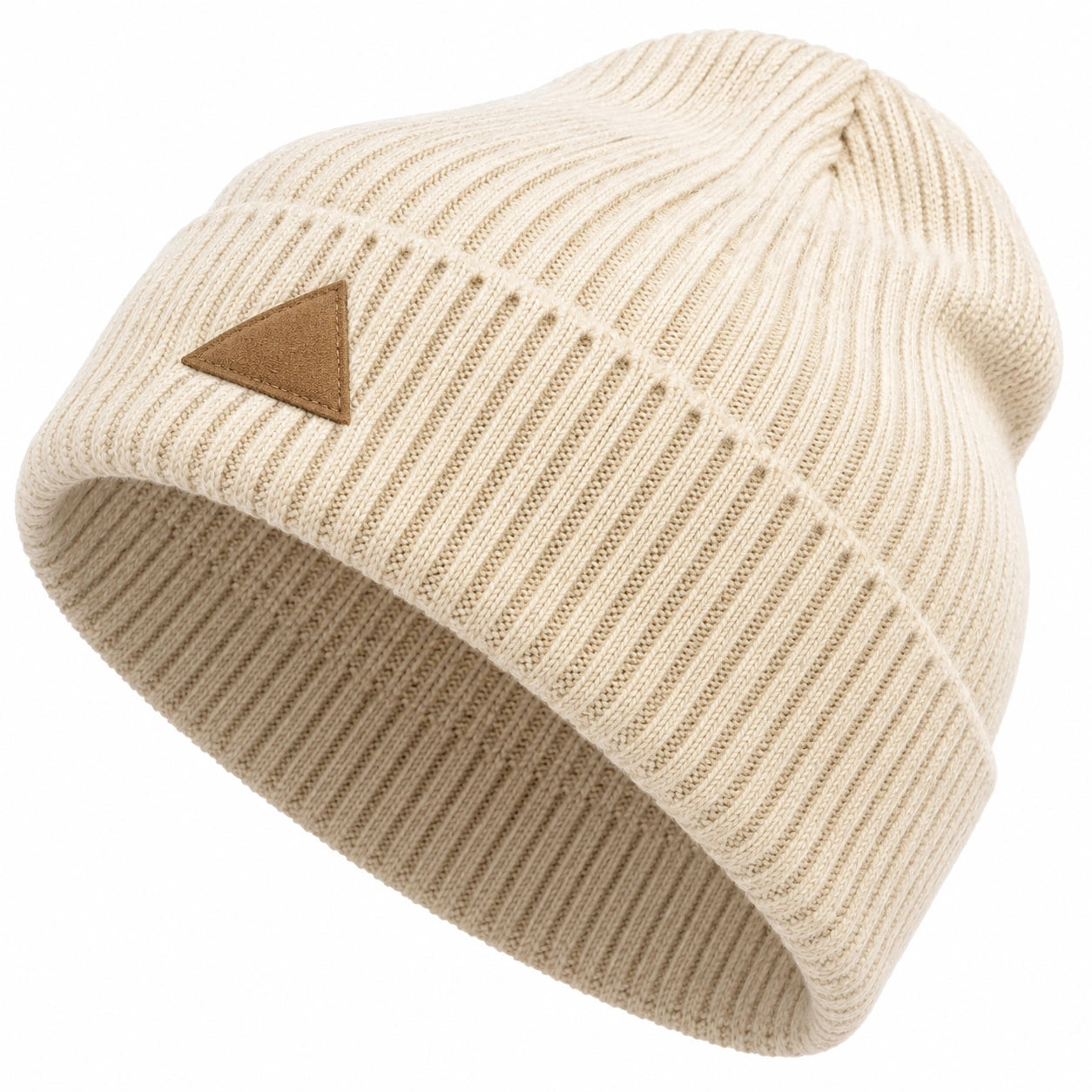 Gorro de Punto Beige con Diseño Versátil
