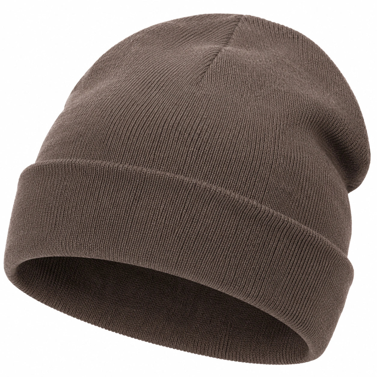 Gorro de Punto Ajustado para Adultos Marrón