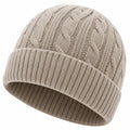 Gorro de Punto Trenzado Beige