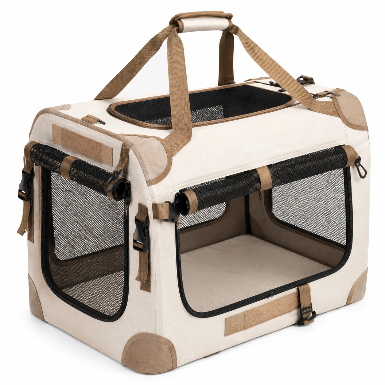 Transportín Plegable para Mascotas Beige