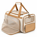 Transportín Plegable para Mascotas Beige/Marrón